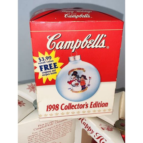 28 Years Old 1998 Collectors Edition Campbells Soup Kids Christmas Ornament NOS - Picture 1 of 11